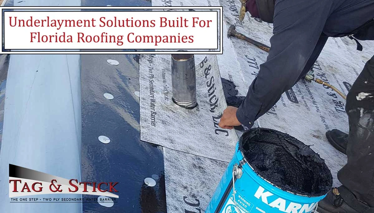 Florida Roofer installing underlayment